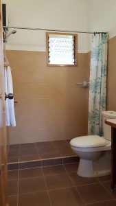 Shower and toilet